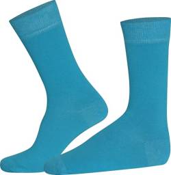 Mysocks Extrafeine Baumwollsocken für Herren/Damen, Nahtloser Zehenbereich, für Geschäfts, Formelle, Freizeit und Alltagskleidung Größe 37-41, Türkis von Mysocks