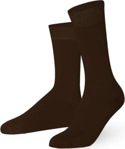 Mysocks Extrafeine Baumwollsocken für Herren/Damen, Nahtloser Zehenbereich, für Geschäfts, formelle, Freizeit und Alltagskleidung Größe 41-46, Braun von Mysocks