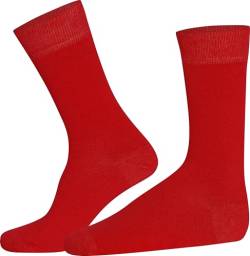 Mysocks Extrafeine Baumwollsocken für Herren/Damen, Nahtloser Zehenbereich, für Geschäfts, formelle, Freizeit und Alltagskleidung Größe 41-46, Rot von Mysocks