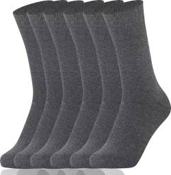 Mysocks Herren/Damen Socken, gekämmte Baumwolle, nahtlose Zehenpartie, 6er-Pack Anthrazit von Mysocks