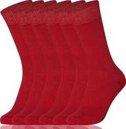 Mysocks Herren/Damen Socken, gekämmte Baumwolle, nahtlose Zehenpartie, 6er-Pack Bordo von Mysocks