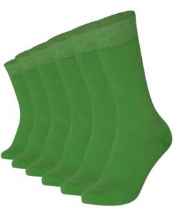 Mysocks Herren/Damen Socken, gekämmte Baumwolle, nahtlose Zehenpartie, 6er-Pack Grün von Mysocks