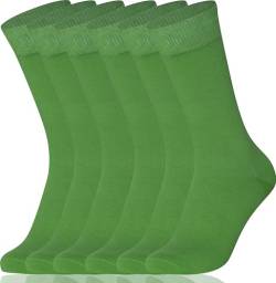 Mysocks Herren/Damen Socken, gekämmte Baumwolle, nahtlose Zehenpartie, 6er-Pack Grün von Mysocks