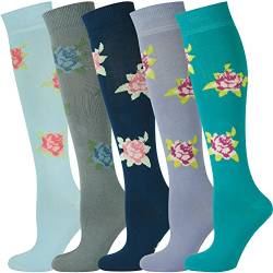 Mysocks Kniestrümpfe Blume Socken Blume Socken 5 Paare von Mysocks