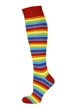 Mysocks Kniestrümpfe Streifen Regenbogen Dünn 37-41 von Mysocks