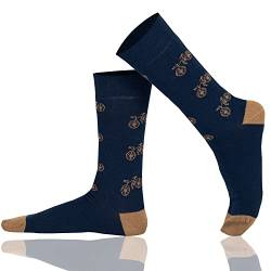 Mysocks Multi Design Knöchelsocken Navy Fahrrad von Mysocks