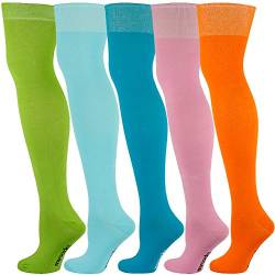 Mysocks Über das Knie Hoch lang Socken 5 Paare Einfach 01 von Mysocks