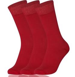 Mysocks Unisex 3 Paar Plain Knöchelsocken Bordo von Mysocks