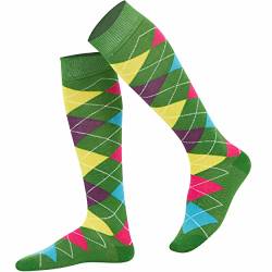 Mysocks Unisex Kniestrümpfe Argyle Socken 4 Farben grün von Mysocks