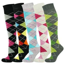 Mysocks Unisex Kniestrümpfe Argyle Socken Mehrfachverpackung 705 von Mysocks