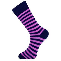 Mysocks Unisex Knöchelsocken Gerippt Marine Rosa von Mysocks