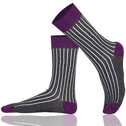 Mysocks Unisex Knöchelsocken Ribbed Anthrazit Lila von Mysocks