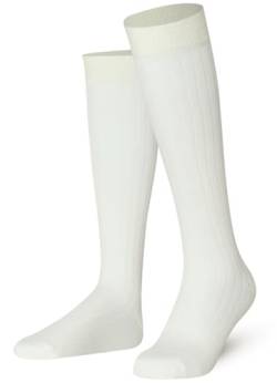 Mysocsk Unisex gerippte Kniestrümpfe Sahne von Mysocks