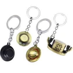 MytaYt Anime Schlüsselanhänger One Piece Schlüsselanhänger Cartoon Schlüsselbund One Piece Keychain Strohhut Anime Schlüsselbund Geeignet für Herren und Kinder von MytaYt