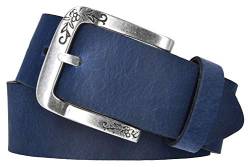 Mytem-Gear Damen Gürtel Leder Belt Ledergürtel Rindleder 40 mm Damengürtel kürzbar (105 cm, Blau) von Mytem-Gear