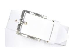 Mytem-Gear Damen Leder Gürtel Belt Ledergürtel Rindleder 40 mm Damengürtel (80 cm, Weiß) von Mytem-Gear