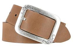 Mytem-Gear Damen Leder Gürtel Belt Ledergürtel Rindleder 40 mm Damengürtel kürzbar (80, Camel) von Mytem-Gear