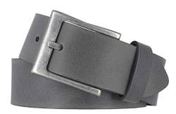 Mytem-Gear Gürtel Leder 4 cm Jeansgürtel Ledergürtel Herrengürtel kürzbar (Grau, 105) von Mytem-Gear