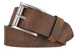 Mytem-Gear Herren Leder Gürtel kürzbar 40 mm Vollrindleder gewachst Herrengürtel (100 cm, cognac) von Mytem-Gear