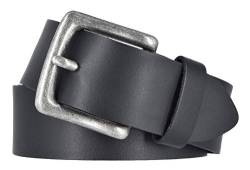 Mytem-Gear Leder Gürtel 4 cm Jeansgürtel Ledergürtel Herren und Damen kürzbar (100 cm, Schwarz (Ledergürtelschlaufe)) von Mytem-Gear