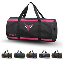 Mytra Fusion Sporttasche - trainingstasche mit verstellbarem Schultergurt Sporttasche Herren & Damen Travel, Weekend, Sports Bag (Black/Pink) von Mytra Fusion