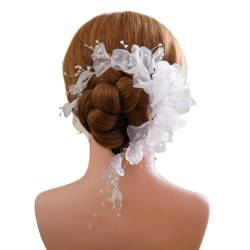 Mzshne Blumenhochzeits-Brautkopfbedeckung Haarranke Blumen-Hochzeits-Stirnband für Brautjungfern und Blumenmädchen von Mzshne