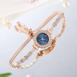 Mzshne Damenarmband mit Diamantuhren High-End-Design, leicht ablesbare Armbanduhren mit rundem Zifferblatt als Geburtstagsgeschenk für eine Freundin von Mzshne