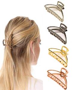 4er Pack Haarklauenclips Metall Rutschfester Haarfänger Mode Haarschmuck für Frauen Mädchen von N/ A