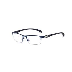 NA Kurzsichtig Fernbrille,Anti Blaulicht Brille Metall Kurzsichtig Brille Damen Herren Korrekturbrille bei Kurzsichtigkeit, Nearsighted Glasses Stärken Von -100 bis -6.00 Dioptrien (-1.00, Blau) von N\A