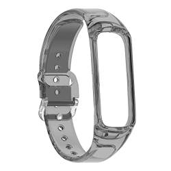 Sport Uhrenarmband kompatibel für Samsung Galaxy Fit 2 SM-R220, Weiches TPU Armband, Integriertes Uhrenarmband Ersatzzubehör (Schwarz) von N//B
