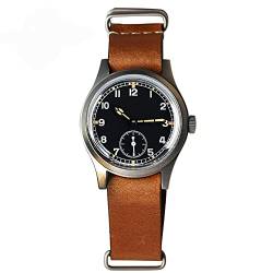 Baltany Dirty Dozen Watch Men D12 36MM Sea Gull ST1701 Movement Automatic BGW9 Luminous Vintage Military Armbanduhren (Brown NAT Black no Logo) von N\C