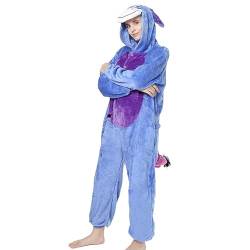 Joystart Erwachsene Onesie Tier Pyjama Unisex Karneval Halloween Cosplay Kostüm Nachtwäsche, Esel, L von N\C