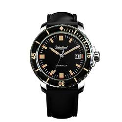 NC Hruodland Retro Automatic Dive Herrenuhren PT5000 Mov't Bubble Domed Saphirglas Edelstahl Mechanische Armbanduhr Männlich (Color 2) von N\C