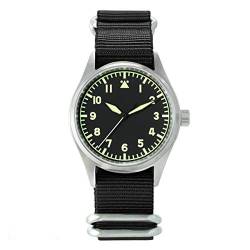 NC San Martin Men's Automatic Pilot Watches Sapphire Glass YN55 movment 20ATM Leather Strap Mechanical Watch for Male часы мужские (dial A) von N\C