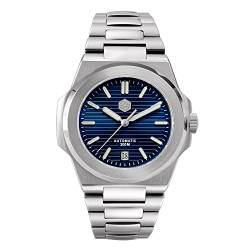 San Martin Luxury Business Diver Herrenuhren Saphirglas Retro Classic Edelstahl Herren Automatik Mechanische Uhren 20Bar Luminous PT5000 Armbanduhr (Blue), SN076 von N\C