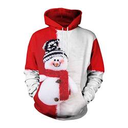 Ugly Christmas Hoodie Weihnacht Pullover Xmas Jumper Ugly Lustige Weihnachtspullover Herren Damen Hässlicher Weihnachtspulli Weihnachts Sweatshirt Kapuzenpullover Weihnachten Rentier Hässliche XXL von N \ A