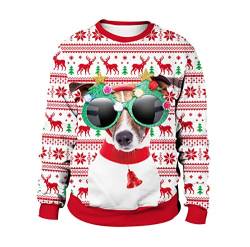 Ugly Christmas Pullover Xmas Jumper Ugly Lustige Weihnachtspullover Herren Damen Couple Hässlicher Weihnachtspulli Sweatshirt Weihnachten Weihnacht Pullover Hässliche Weihnachtspullis Lustiger XXL von N \ A