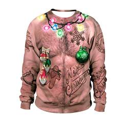 Ugly Christmas Pullover Xmas Jumper Ugly Lustige Weihnachtspullover Herren Damen Couple Hässlicher Weihnachtspulli Sweatshirt Weihnachten Weihnacht Pullover Hässliche Weihnachtspullis Lustiger XXL von N \ A