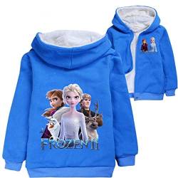 LOL Kleine Mädchen Prinzessin bedruckte Hoodies Herbst Winter Mantel Einhorn Jacke Kinder Pullover Kleidung Weihnachten Cardigan Geschenk Wolle Kostüme, Blau 2, 5-6 Jahre von N /D