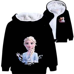 LOL Kleine Mädchen Prinzessin bedruckte Hoodies Herbst Winter Mantel Einhorn Jacke Kinder Pullover Kleidung Weihnachten Cardigan Geschenk Wolle Kostüme, Schwarz 3, 4-5 Jahre von N /D