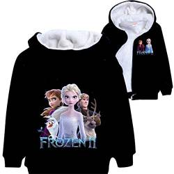 LOL Kleine Mädchen Prinzessin bedruckte Hoodies Herbst Winter Mantel Einhorn Jacke Kinder Pullover Kleidung Weihnachten Cardigan Geschenk Wolle Kostüme, schwarz 2, 128 von N /D