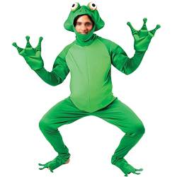 Lustiger Frosch für Herren und Damen, einteilig, Halloween-Cosplay-Kostüm, für Erwachsene, Tiere, Halloween, Cosplay, Party, Overall, grün, XL von N /D
