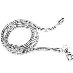 N-K PULABO 925 Sterling Silber 2 Mm Schlangenkette Karabinerverschluss Halskette Bequem Und Langlebig beautiful von N-K