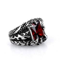 N-K PULABO Mann Retro Titan Stahl Ring herrschsüchtig Dragon Claw Design Zirkon Ring Geschenk Valentinstag vorhanden bequem und praktisch delikat von N-K