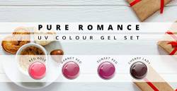 N&BF 4er Farbgel Set Pure Romance | 4x5 ml UV Color Gel Sparset | Colourgel in vier verschiedenen Farb-Tönen | Made in EU | Sparpaket für Gelnägel & Nail Art Design | Profi Nagelgel bunt von N&BF