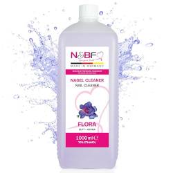 N&BF All for one - Nagel Cleaner mit Duft 1000ml = 1 Liter – für Gelnägel – Nagelreiniger – Nail-Cleaner – 70% Ethanol-Alkohol kosmetisch rein zum Entfetten und Reinigen (Flora) von N&BF