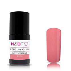 N&BF Long Life Nail Polish 15ml | Nagellack Rosa Pink | robuste & langlebige Lacke (lufttrocknend) | Made in Germany | vegan & 7-free | long lasting Gellack ohne UV Licht von N&BF