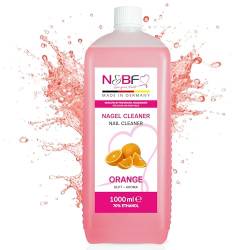 NAILS FACTORY | N&BF All for one - Nagel Cleaner mit Duft 1000ml = 1 Liter – für Gelnägel – Nagelreiniger – Nail-Cleaner – 70% Ethanol-Alkohol kosmetisch rein in Studioqualität zum Entfetten (Orange) von N&BF