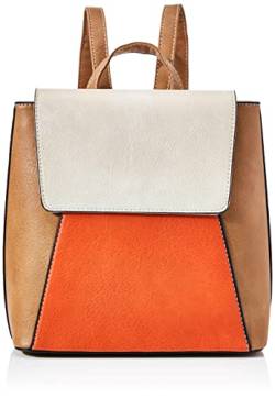 N.V. Bags Damen Beth orange/beige Rucksack, One Size von N.V. Bags
