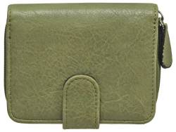 N.V. Bags Damen Peggy Plain Green Geldbörse, Uni Grün von N.V. Bags
